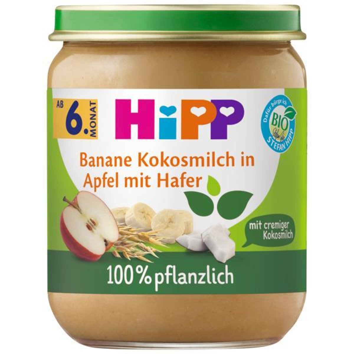 HiPP BIO Banane Kokosmilch in Apfel mit Hafer, ab dem 6. Monat