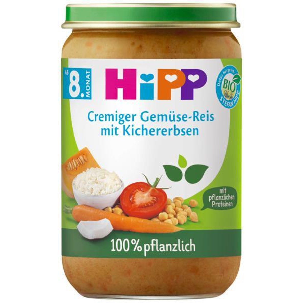 HiPP BIO Cremiger Gemüse-Reis mit Kichererbsen, ab dem 8. Monat