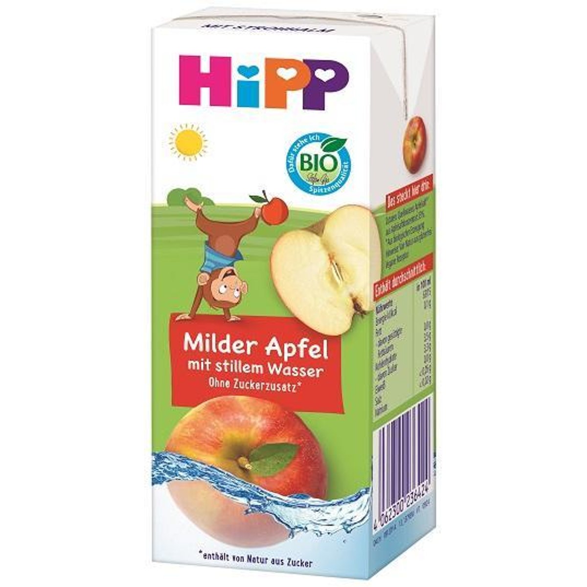 HiPP BIO Milder Apfel mit stillem Wasser, Tetrapak