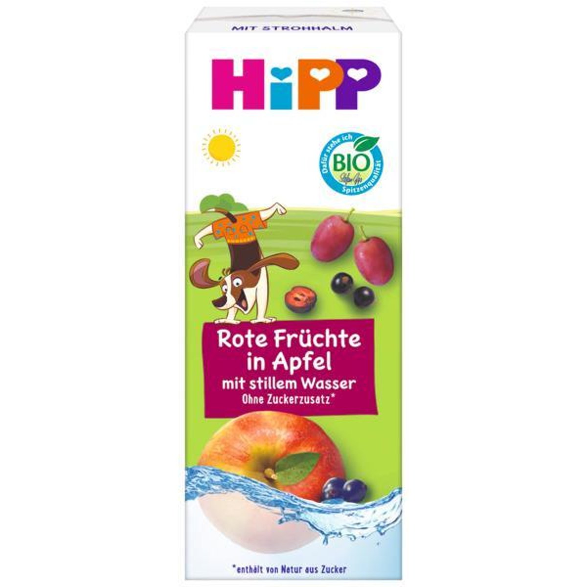 HiPP BIO Rote Früchte in Apfel mit stillem Wasser, Tetrapak