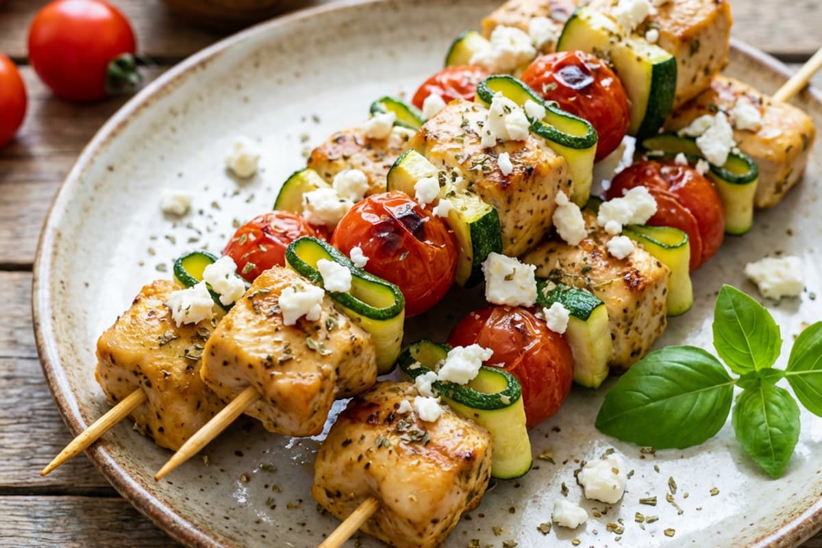 Spieße mit Feta