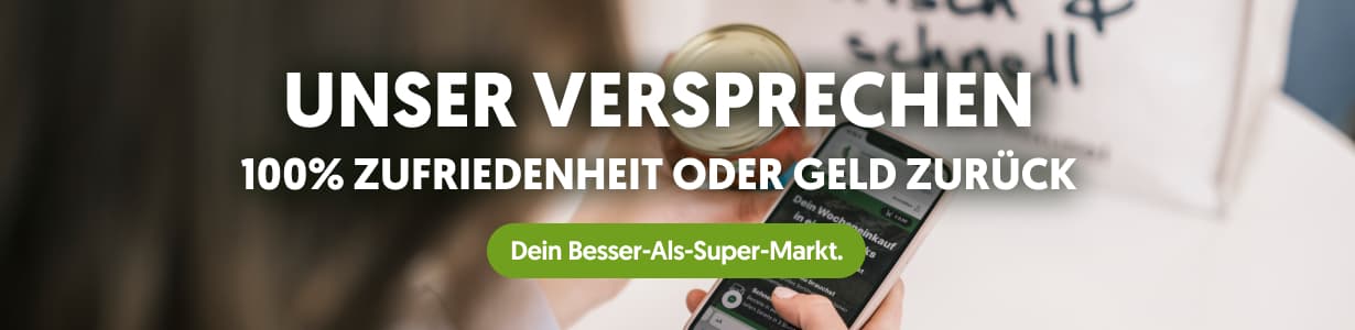 Unser Versprechen: 100% zufrieden oder Geld zurück