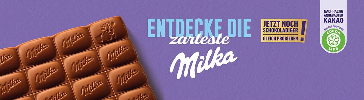 Milka ist jetzt noch schokoladiger!