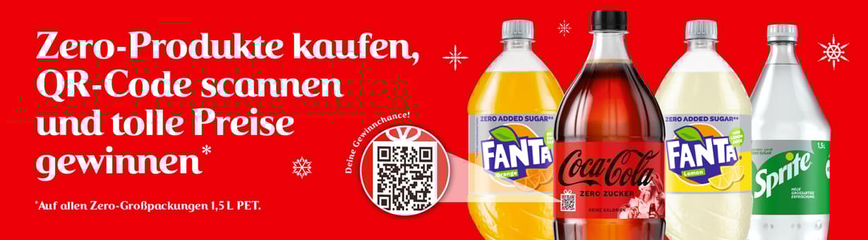 Coca-Cola Zero Christmas Gewinne tolle Preise