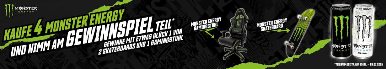 Gewinne mit Monster Energy