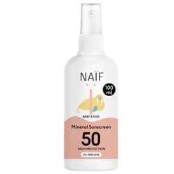 Naïf Care Sonnenschutzspray Baby & Kind, 0% Parfüm LSF 50