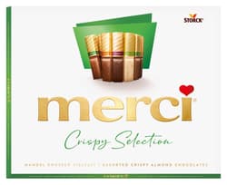 Merci Finest Selection Almond Crunch Variety, chocolate specialties with almond (9. 2%) crunch pieces, 1 x 250g