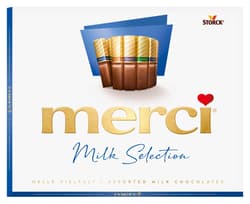 Merci Finest Selection Light Variety, filled and unfilled chocolate specialties, 1 x 250g