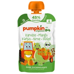 Organic squeezy pouch: Carrot, mango, pumpkin, pear, spelt