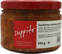 Suppito Faschiertes Reisfleisch mit grünem Paprika