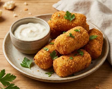 Crispy Chicken Croquettes with Homemade Aioli