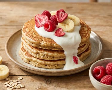 Bananen-Haferflocken-Pancakes