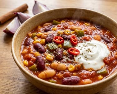 Spicy Bean Chili (Vegetarian)
