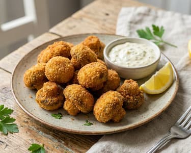 Baked Mushrooms | Crispy & Golden Brown