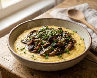 Creamy Polenta with Wild Mushroom Ragout