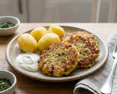 Hearty Cabbage Patties with Smoked Pork