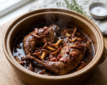 Hare Legs with Chanterelles