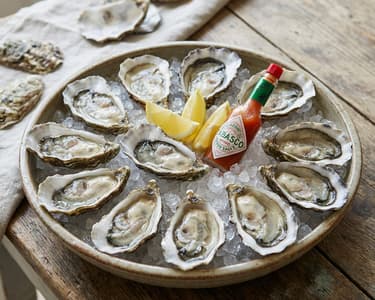 Oysters with Lemon & Tabasco