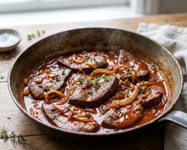 Pork Liver with Chorizo Sauce