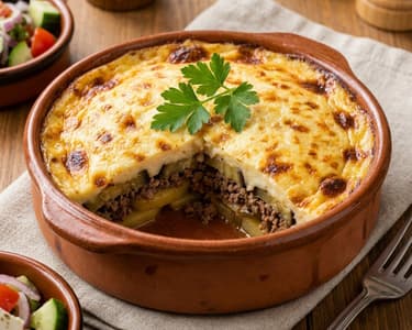 Moussaka with Beef and Eggplant