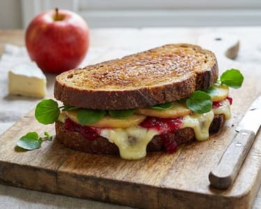 Baked Brie Sandwich with Apple & Cranberries