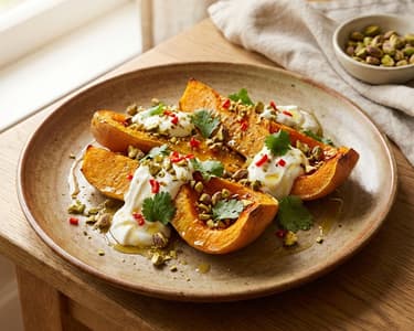 Roasted Pumpkin with Pistachios