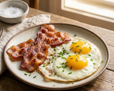 Fried Eggs with Bacon
