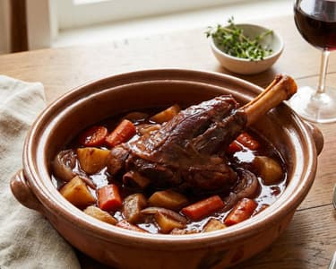Braised Lamb Shank in Red Wine Sauce