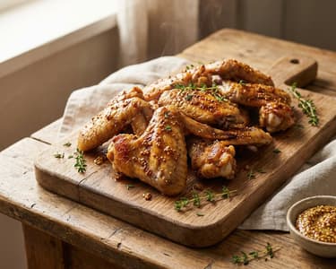 Juicy Chicken Wings with Coarse-Grain Mustard