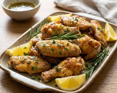 Crispy Chicken Wings with Rosemary and Parsley