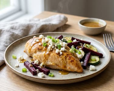 Juicy Chicken with Feta & Beetroot | Mediterranean Delight