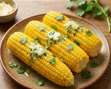 Boiled Corn with Coriander Butter