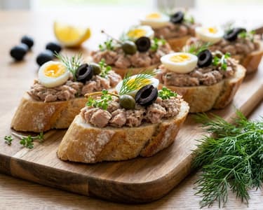 Tuna Tapas with Quail Eggs