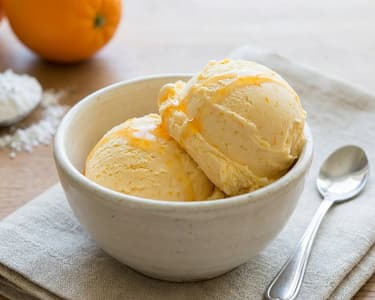 Creamy Orange Ice Cream with Sour Cream