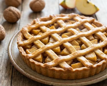 Nut Cake with Caramelized Apples