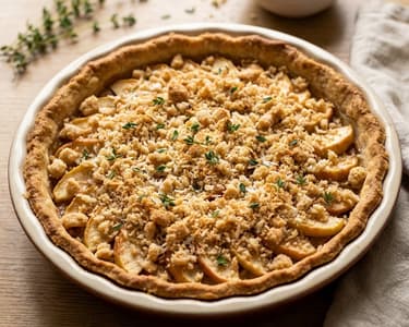 Apple Cake with Thyme and Coconut Crumble