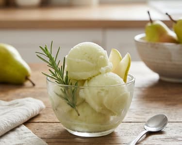 Pear Sorbet with Rosemary and Vodka