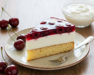 Sour Cream Cherry Cake | Refreshing & Fruity