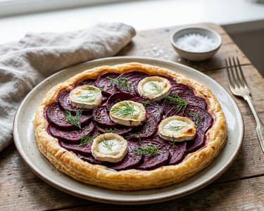 Beetroot Tart with Goat Cheese
