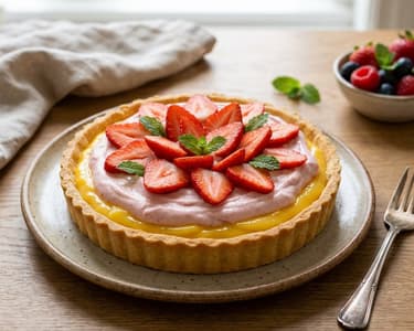 Strawberry Mango Tart with Crispy Crust