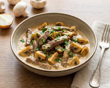 Classic Beef Stroganoff with Mushrooms