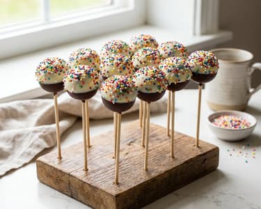 Colorful Cake Pops with Mascarpone & Nutella