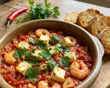 Shrimp with Tomatoes and Feta | Mediterranean Delight