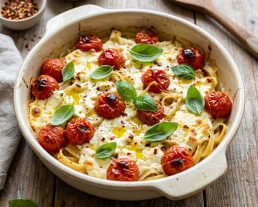 Pasta with Baked Feta and Tomatoes