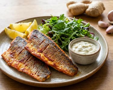 Tandoori Sea Bass with Tartare Sauce