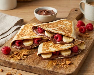 Sweet Baked Tortillas with Chocolate