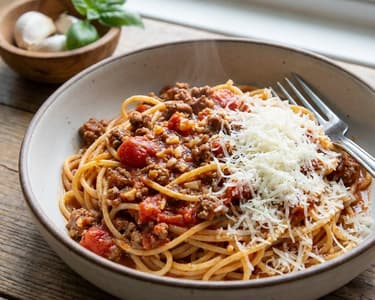 One-Pot Spaghetti with Minced Beef and Tomatoes