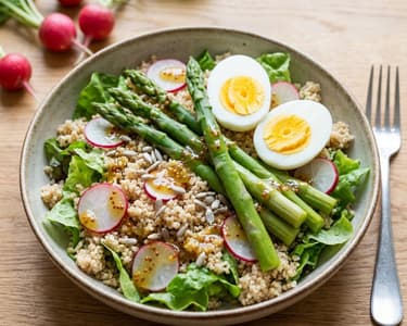 Fresh Asparagus Salad with Eggs and Honey-Mustard Dressing