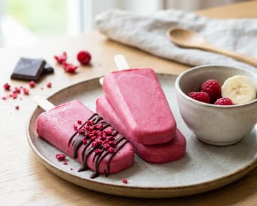 Raspberry Quark Popsicles | Fruity Summer Snack