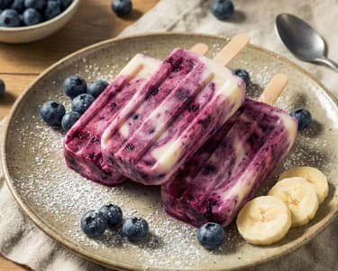 Blueberry Sour Cream Popsicles